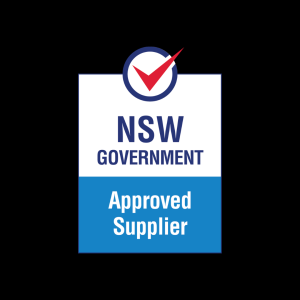 NSW Government Approved Supplier badge indicating approved vendor status.